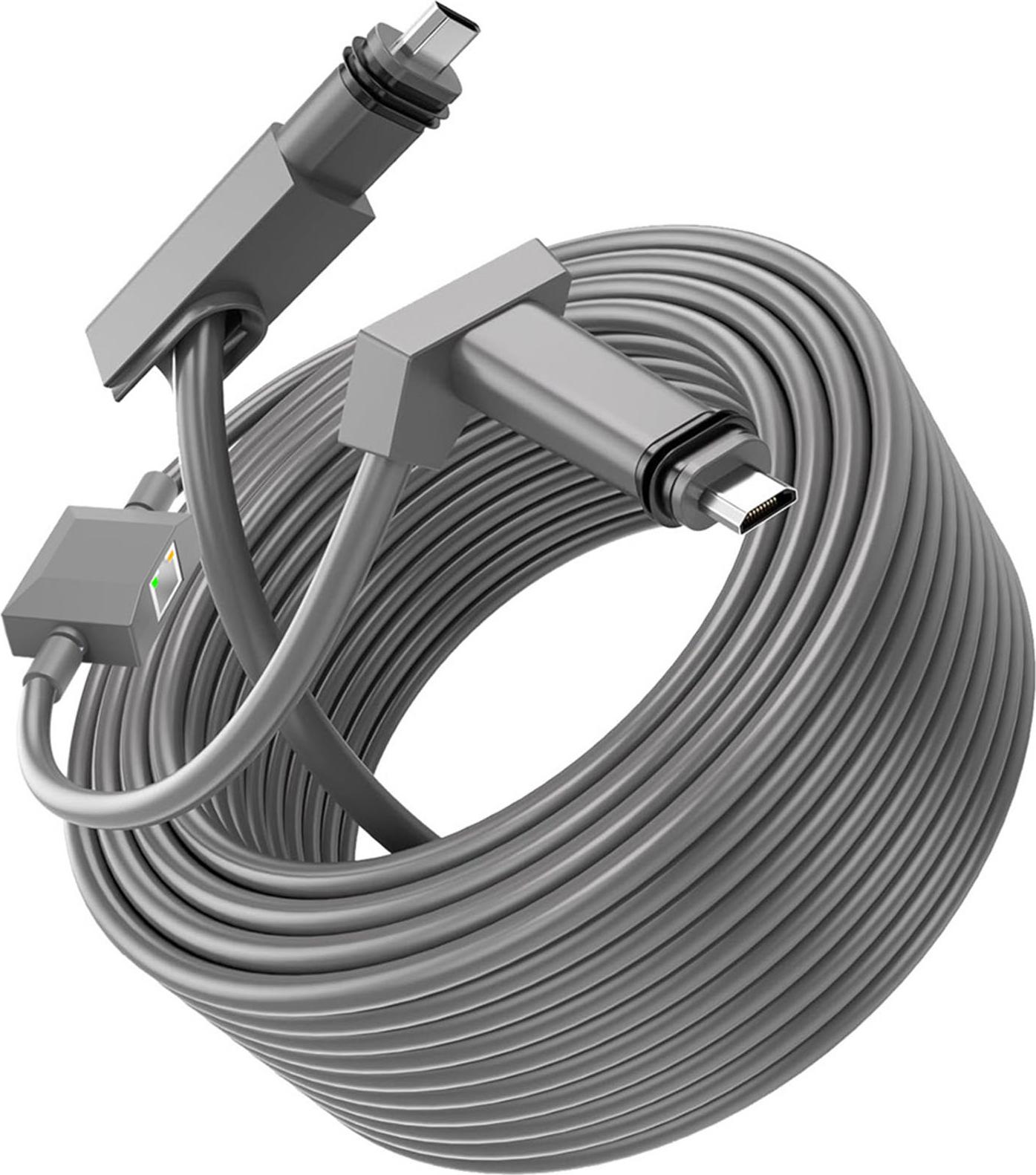 TWO TREES Ersatz-Satellitenkabel IP68 wasserdicht, 1200 Mbit/s, 30 m (100 Fuß) Satellitenkabel mit 0,9 m (3 Fuß) Ethernet-Adapter für Gen 2 V2 Satellitenantenne