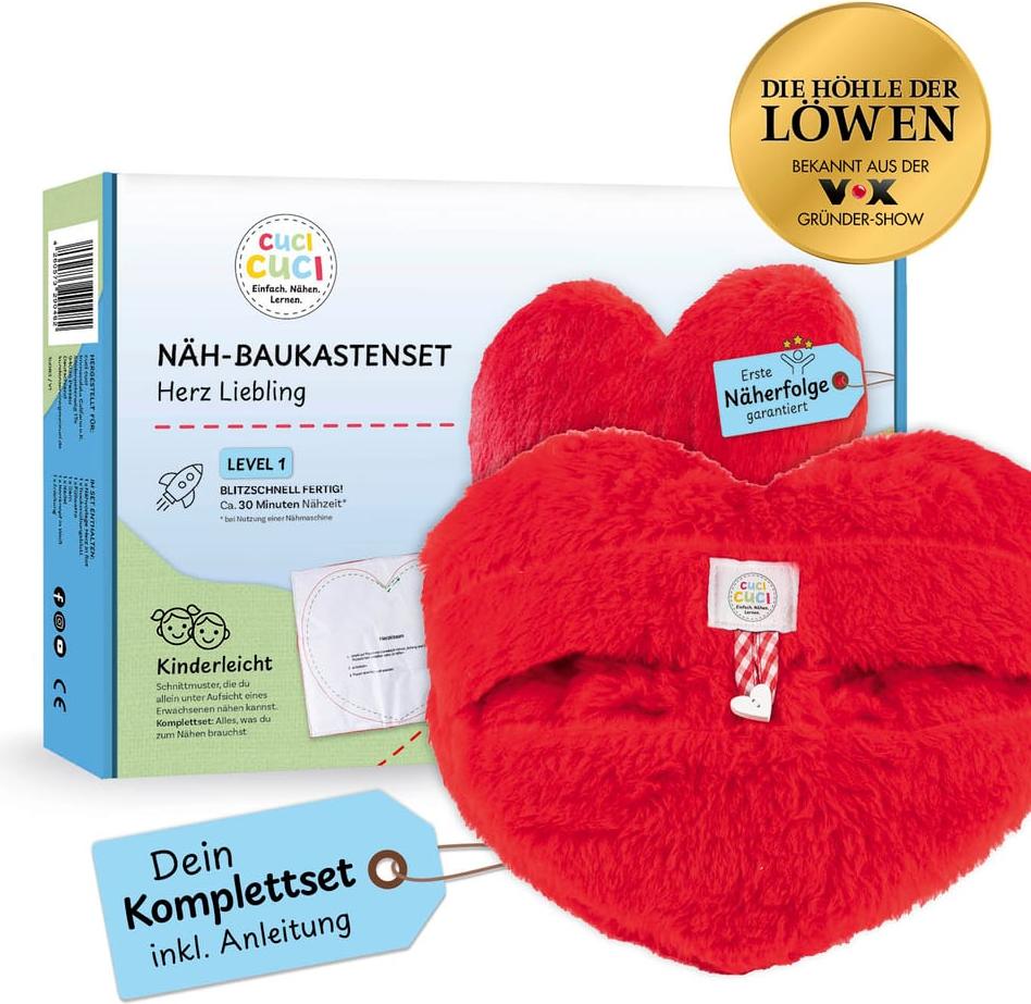 DS Produkte cucicuci DIY Nähset Herz rot 15083