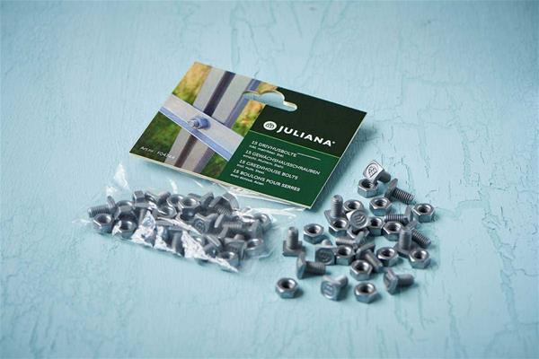 Standardschrauben für Juliana Gewächshaus Stahl 15 Stück F04744