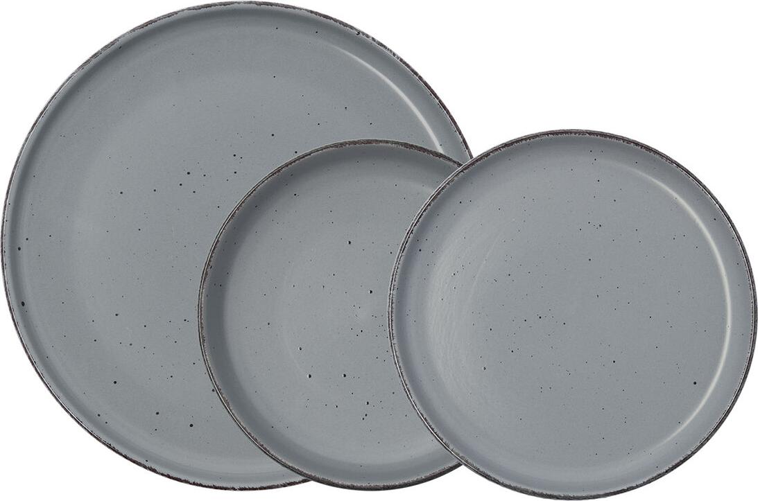 Geschirr Quid Duna Grau aus Keramik 12 Stücke