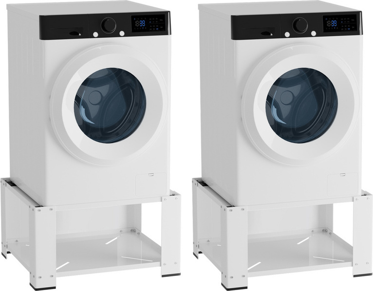 Jopassy 2X Waschmaschinen Untergestell aus Stahl bis 150kg Waschmaschinen Unterschrank Waschmaschinen Sockel für Trockner/Kühlschrank RL-HG10103-2-OTa