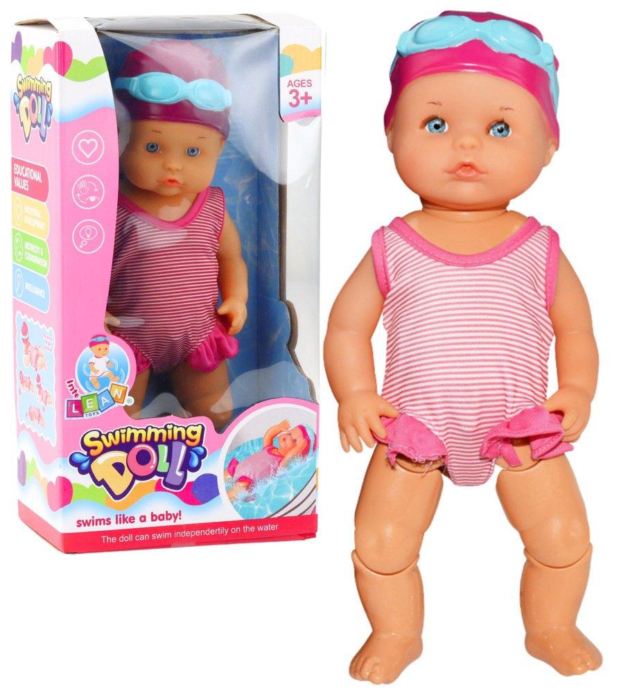 Wisam Babypuppe, schwimmende Badewanne, bewegt Gliedmaßen, rosa Outfit H-5244