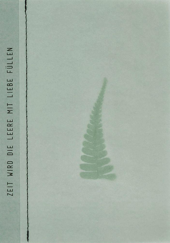 räder Genähte Transparentpapierkarte "Zeit wird die Leere" 18246