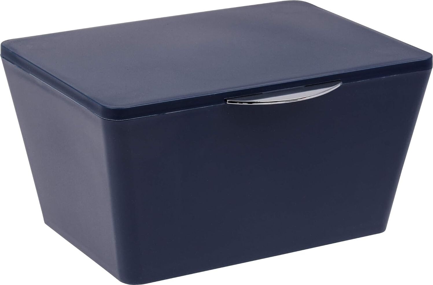 WENKO Boîte De Rangement Avec Couvercle Brasil Turquoise - Panier Salle De Bain Plastique 19x10x15.5 Cm