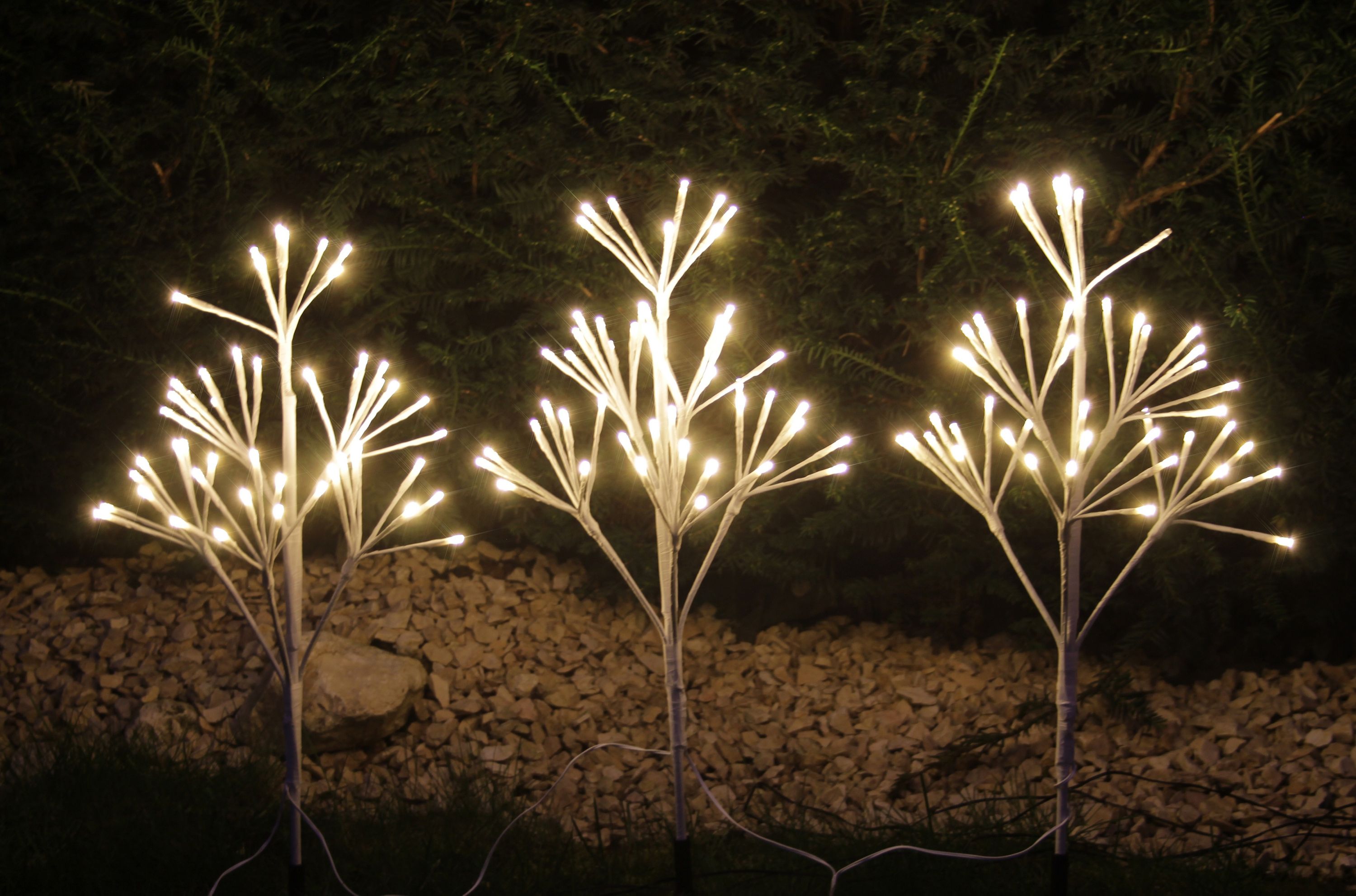 Lichterbaum mit Timer 1,2m, 160 LEDs warmweiß, für innen und außen