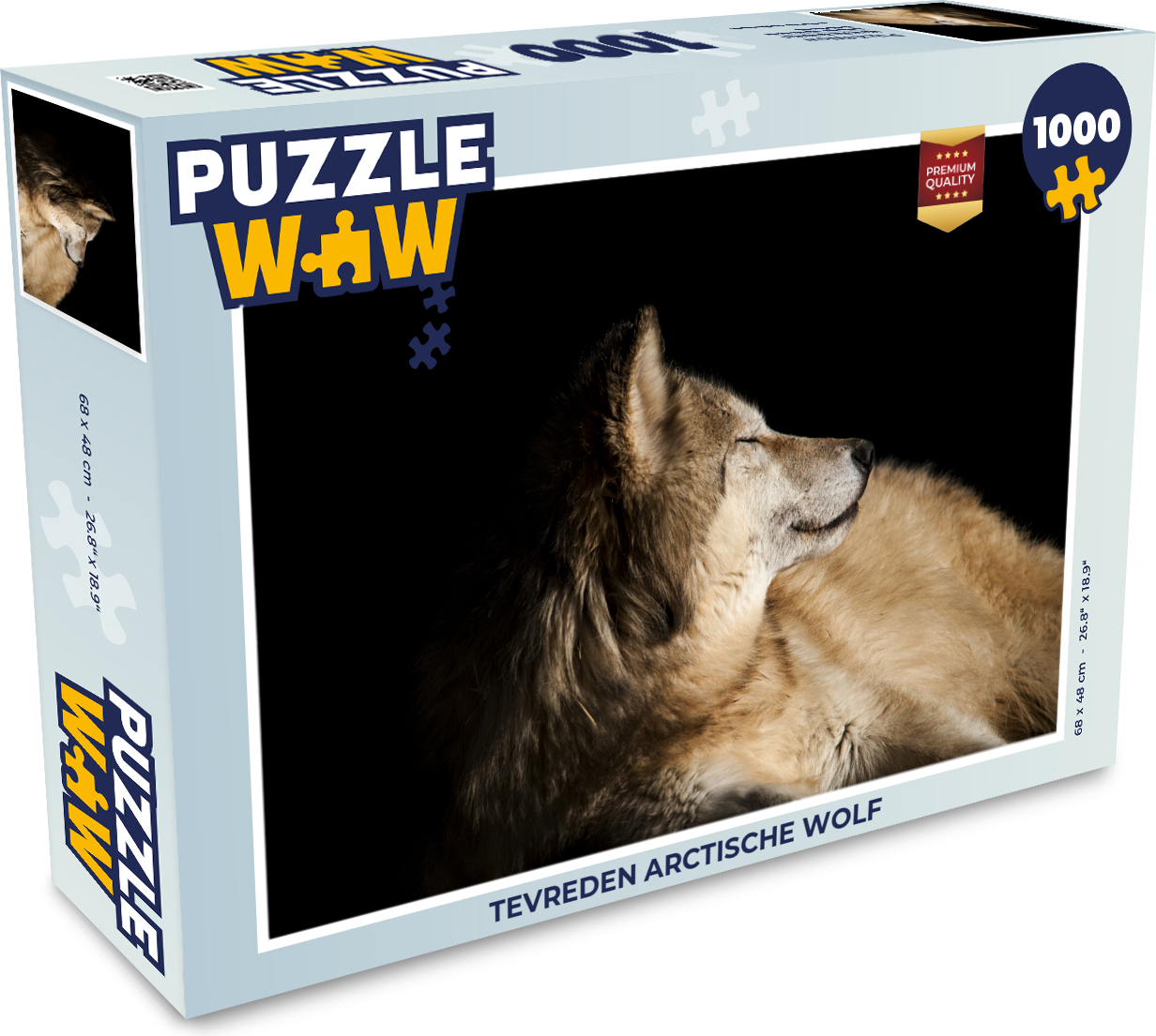 MuchoWow® Puzzle 1000 Teile Zufriedener Polarwolf - Erwachsene - Rätsel 136|38234047