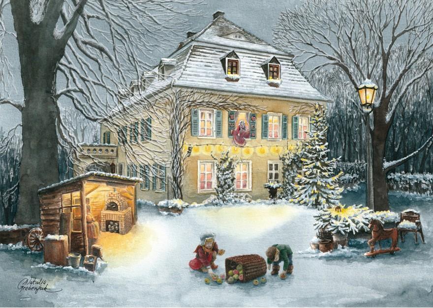 Adventný kalendár Frau Holle s motívom Rittergut Endschütz