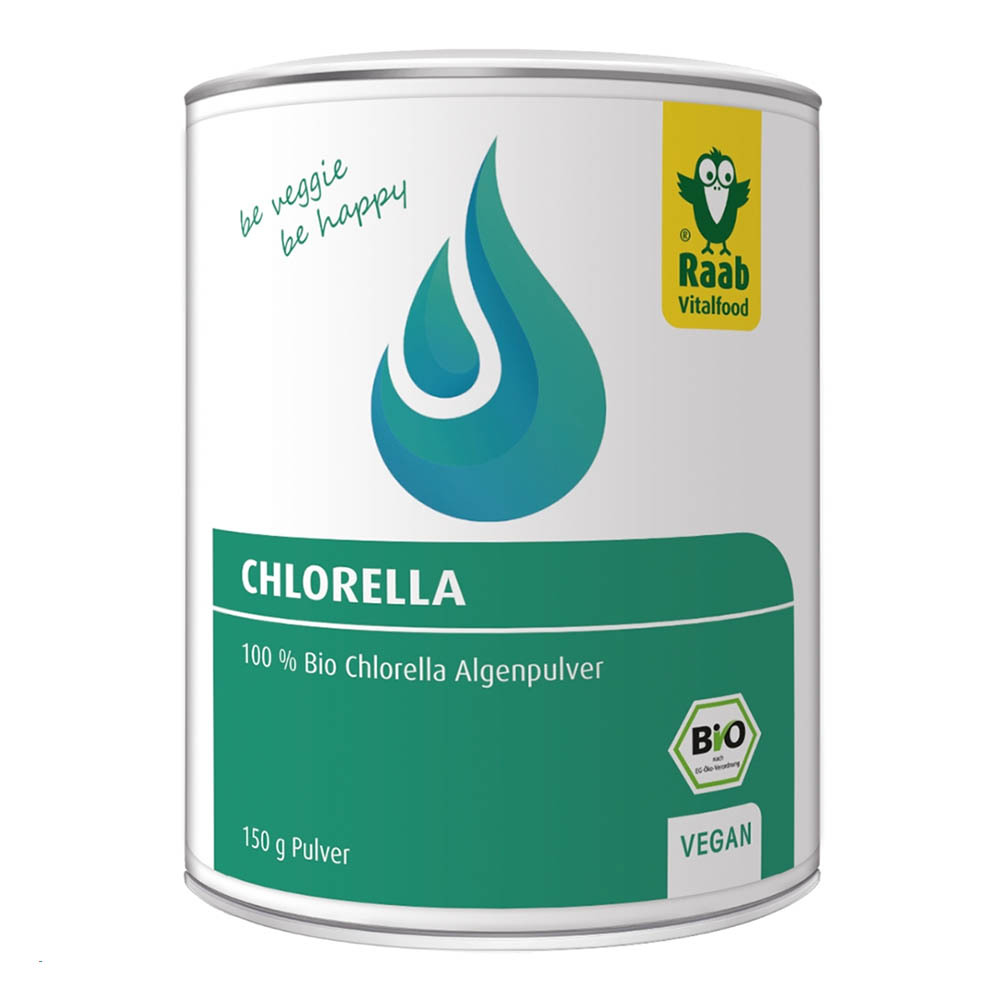 Raab Vitalfood Chlorella Pulver | 150 g | 100 % Chlorella Microalgenpulver | | vegan