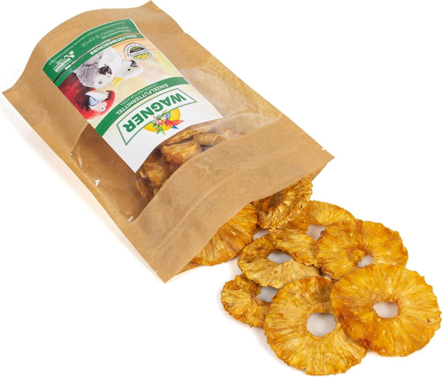 Wagner's Ananas-Scheiben Für Papageien, Getrocknet, 100G - Vitaminreicher Snack Wagner's Papageien Ananas-Scheiben, Getrocknet, 100G - Gesunde Belohnung Für Vögel