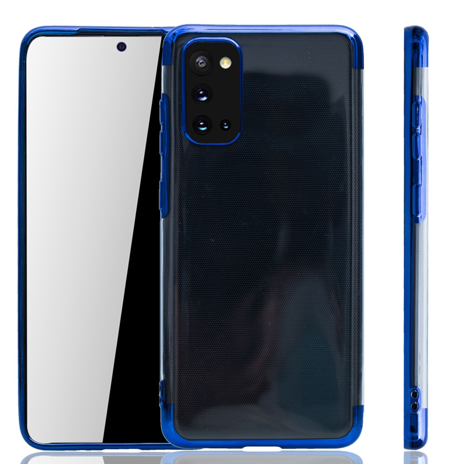Kryt na mobilný telefón pre Samsung Galaxy S20 Blue - číry - TPU silikónové puzdro Zadný kryt Ochranný kryt v transparentnej modrej farbe