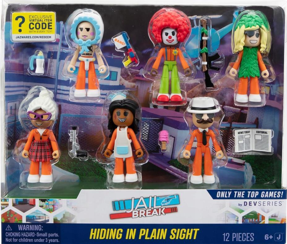 Jazwares Roblox Jailbreak Figuren-Set (6 Stück) + Spielcode - CRS0059