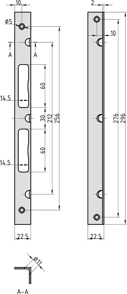 Schweisthal Sicherheitswinkelschließblech, Edelstahl SB3036-N