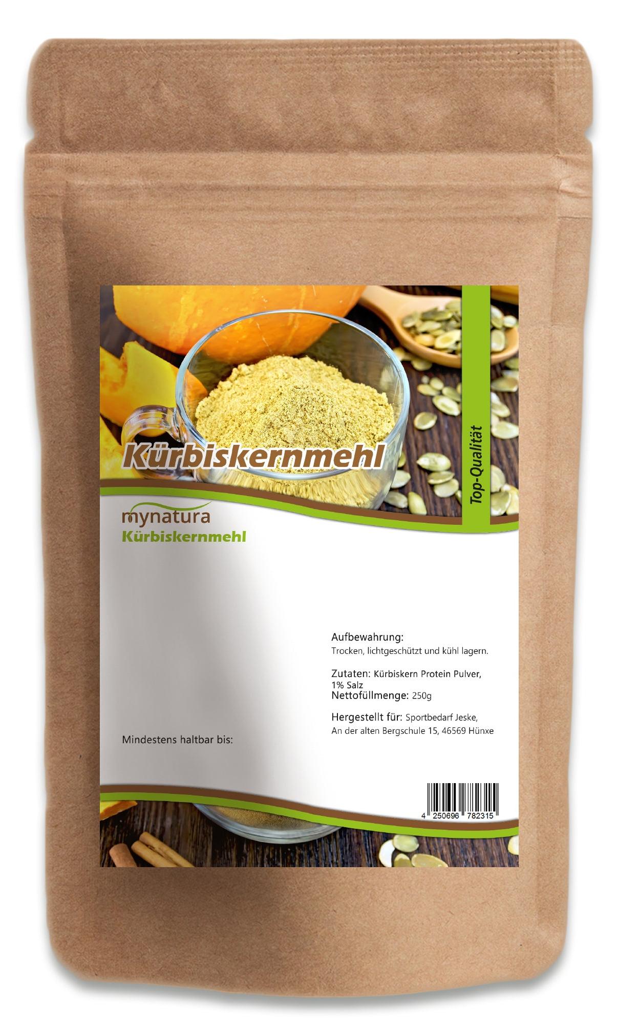 My natura Mynatura Kürbiskernmehl ohne Schale, entölt – in verschiedenen Größen - 250g MY-KuebiM-250g