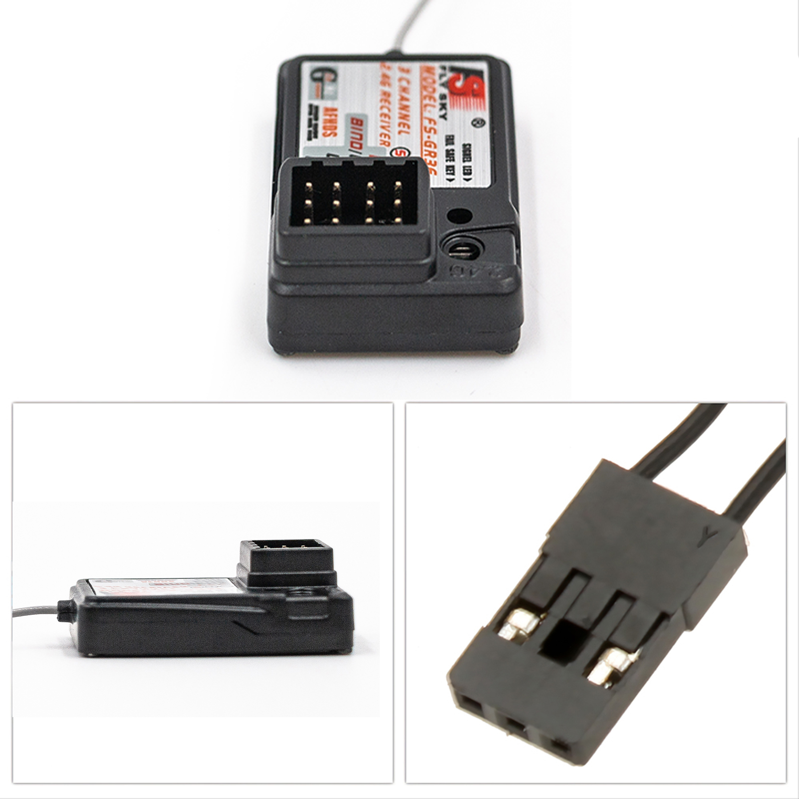 Lixada Flysky FS-GR3E AFHDS 3CH Empfaenger fuer RC Auto Boot FS-GT2 FS-GT2B FS-GT3B FS-GT3C FS-IT4S