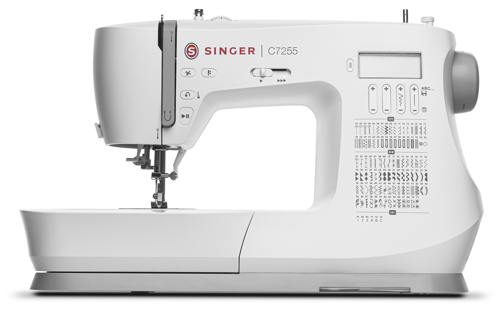 SINGER C7255 mit Anschiebetisch & 2 extra Füßchen