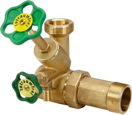 Js Abzweig-T-Ventil, Freistrom St.sp.,Dn25,Eing.1 1/2,Ob.a.1 1/2