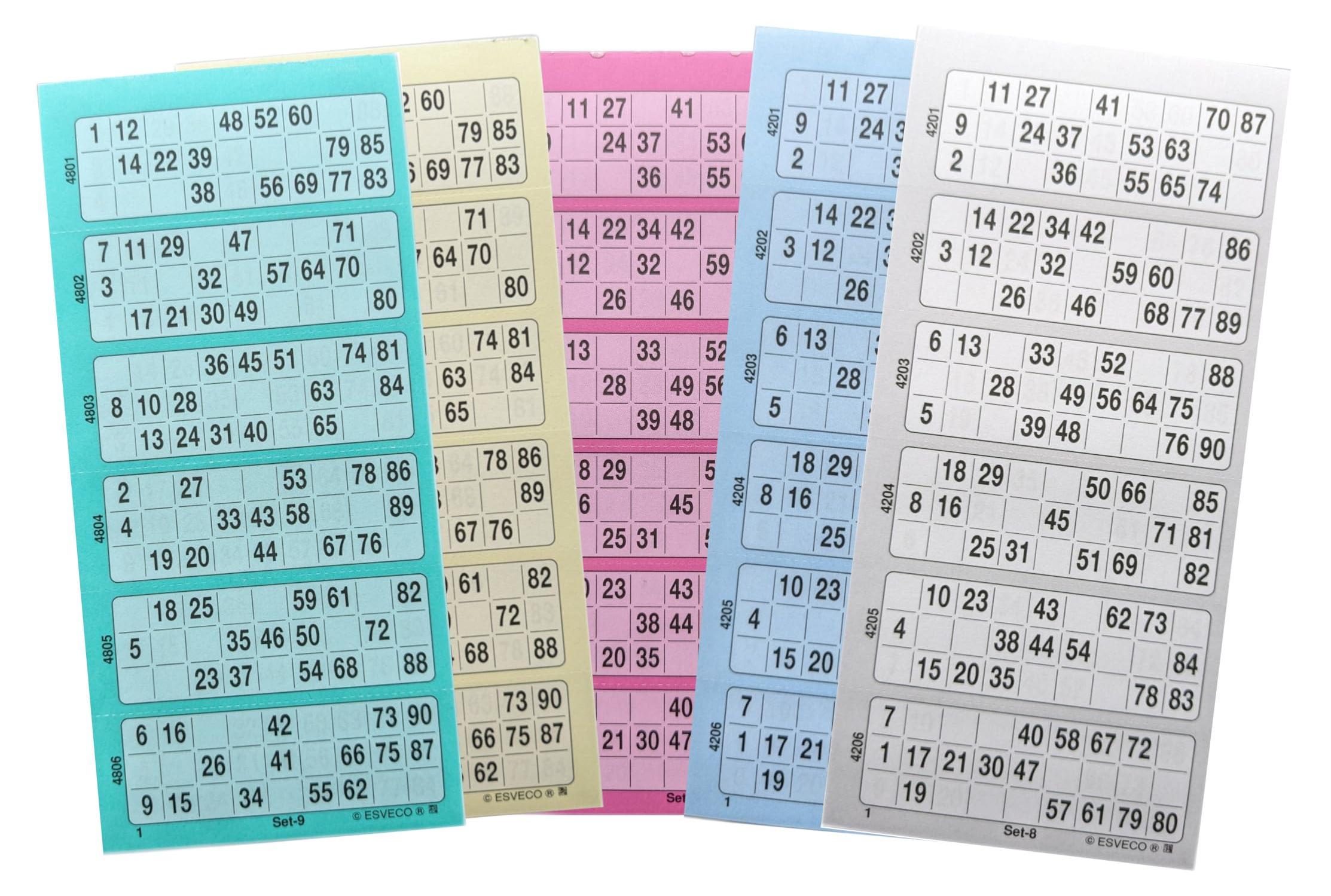 OEM Bingoticketblöcke 5er-Pack – 3000 Tickets, System 15 aus 90
