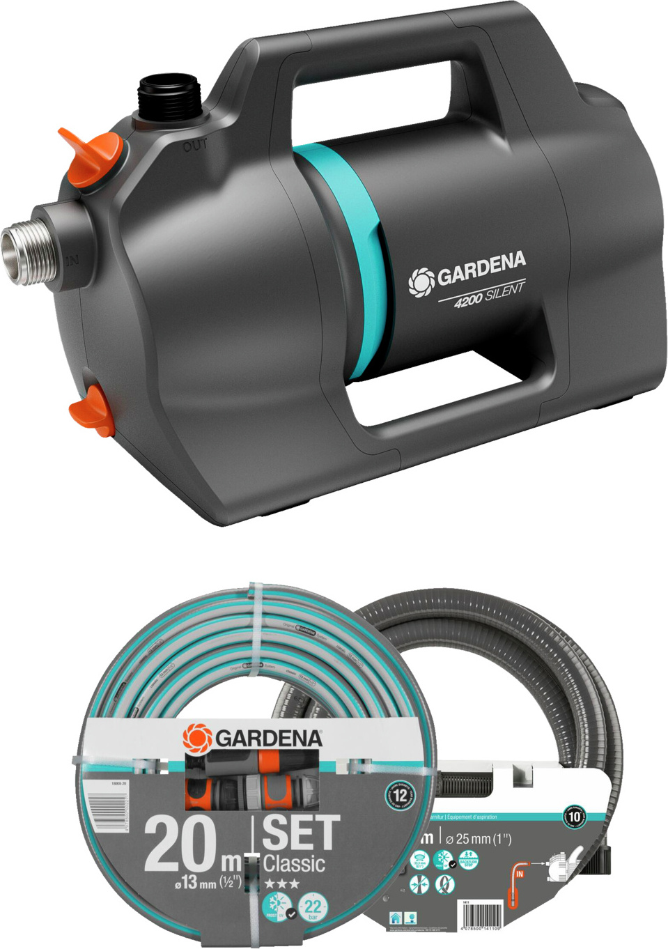 Gardena Gartenpumpe 4200 Silent Set