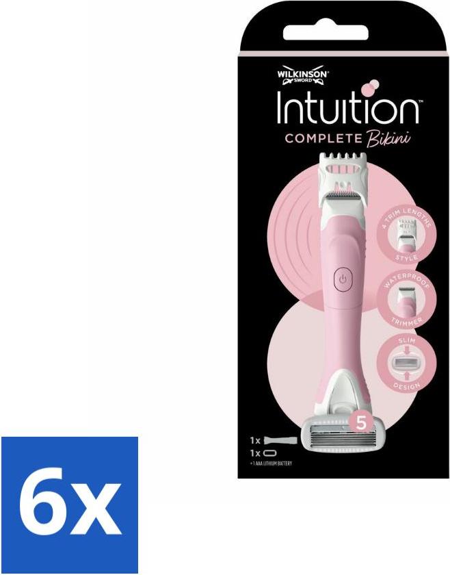 Holiaci strojček Wilkinson Sword - Intuition Complete Bikini - Precision - 1 holiaci strojček - hodnotné balenie - 6 kusov