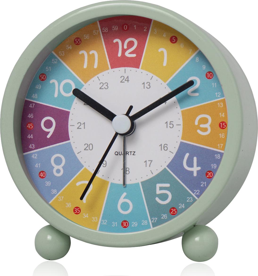 Mmgoqqt Kinderwecker, analoger Wecker ohne Ticken, Lernwecker, Quarzwecker für Kinder, Kinderwecker mit lautem Alarm und Nachtlicht LPH-20260910-696
