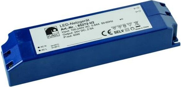rutec Licht LED-Betriebsgerät LB25 24V 60W IP20 100-240V AC 85272-V2