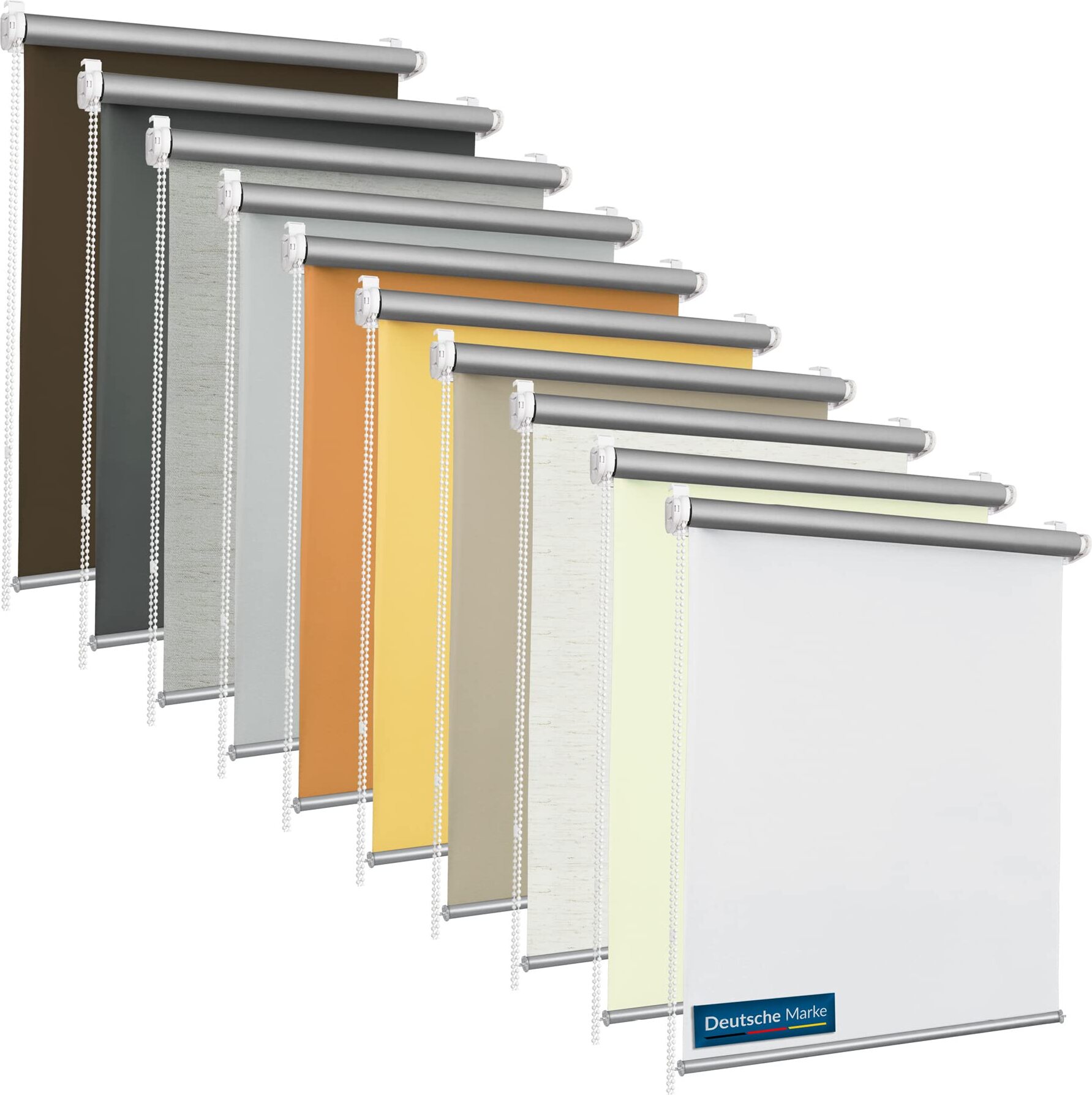 TEXMAXX Verdunklungsrollo ohne Bohren - 120 x 150cm (Stoffbreite 116 cm) - in Weiss / Thermo Rollos für Fenster ohne Bohren / Fensterrollo innen ohne Bohren / Thermorollo ohne Bohren inkl. Zubehör