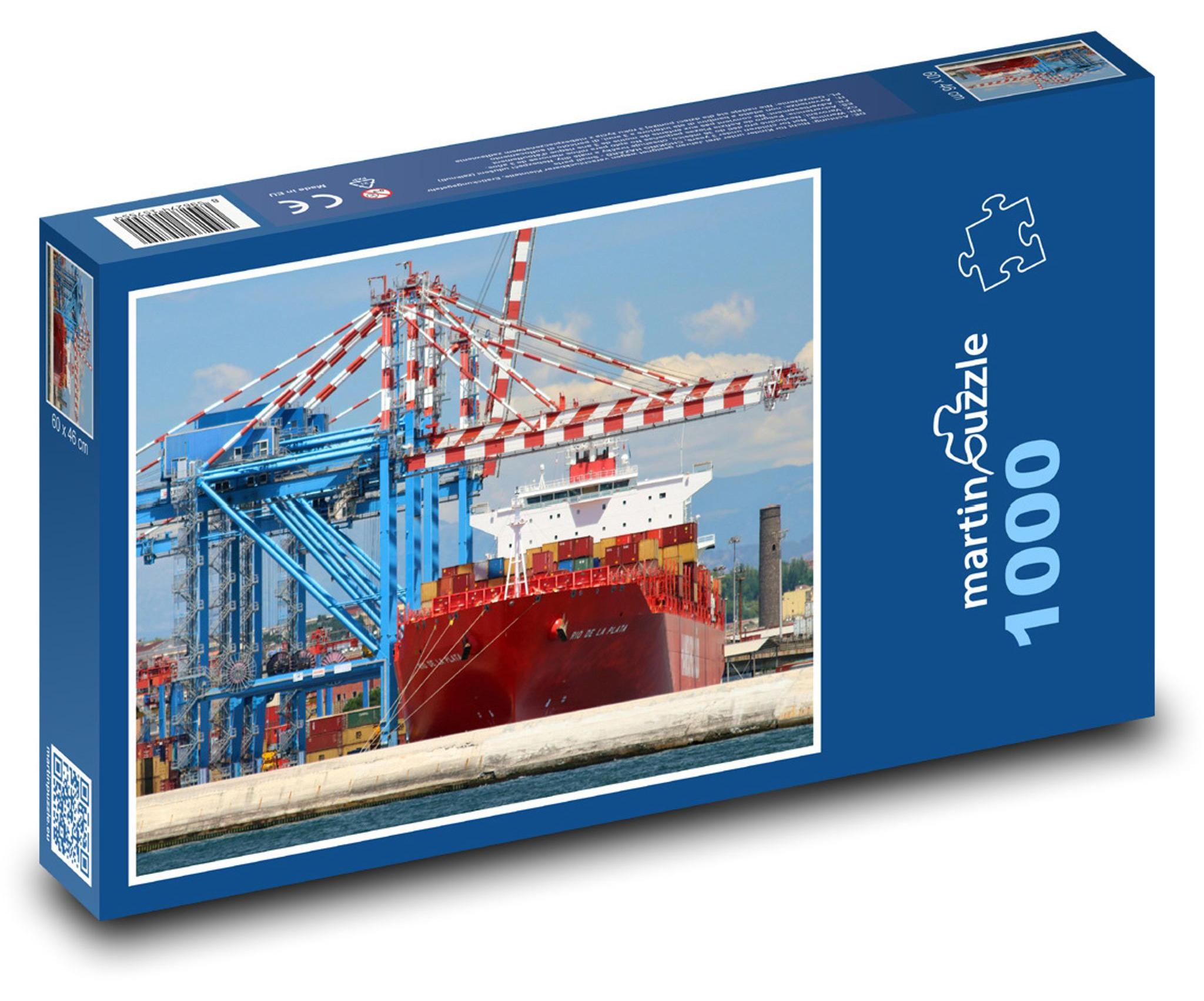 MCprint Puzzle 1000 Frachtschiff im Hafen - martinpuzzle