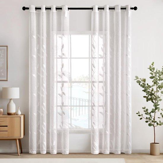 OEM Weißes Blatt mit gebordürtem Blattmuster - Set von 2 - 140 cm x 225 cm 2026