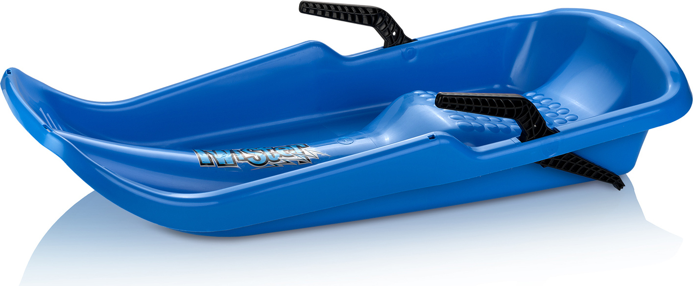 Kinderschlitten mit bestem Preis - Leistungs-Verhältnis - POWERSHOT- Farbe Blau - integrierte Bremsen LS10