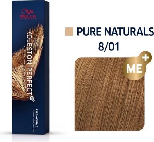 Wella Professionals Koleston Perfect Me+ Pure Naturals Professionelle permanente Haarfarbe 8/01 60 ml P315505