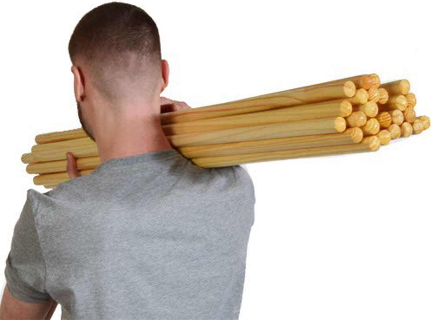 Kawanyo Holzrundstab 100cm, 25er Sparpaket