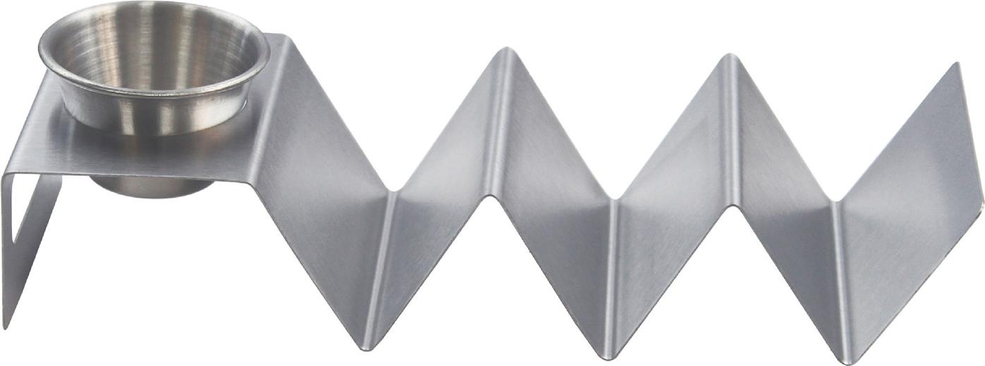 Einemgeld Taco-Halter, Taco-Halter aus Edelstahl für 3 Tacos, Mini-Taco-Schalen mit Soßenbecher K-PCXJ-20260106-37