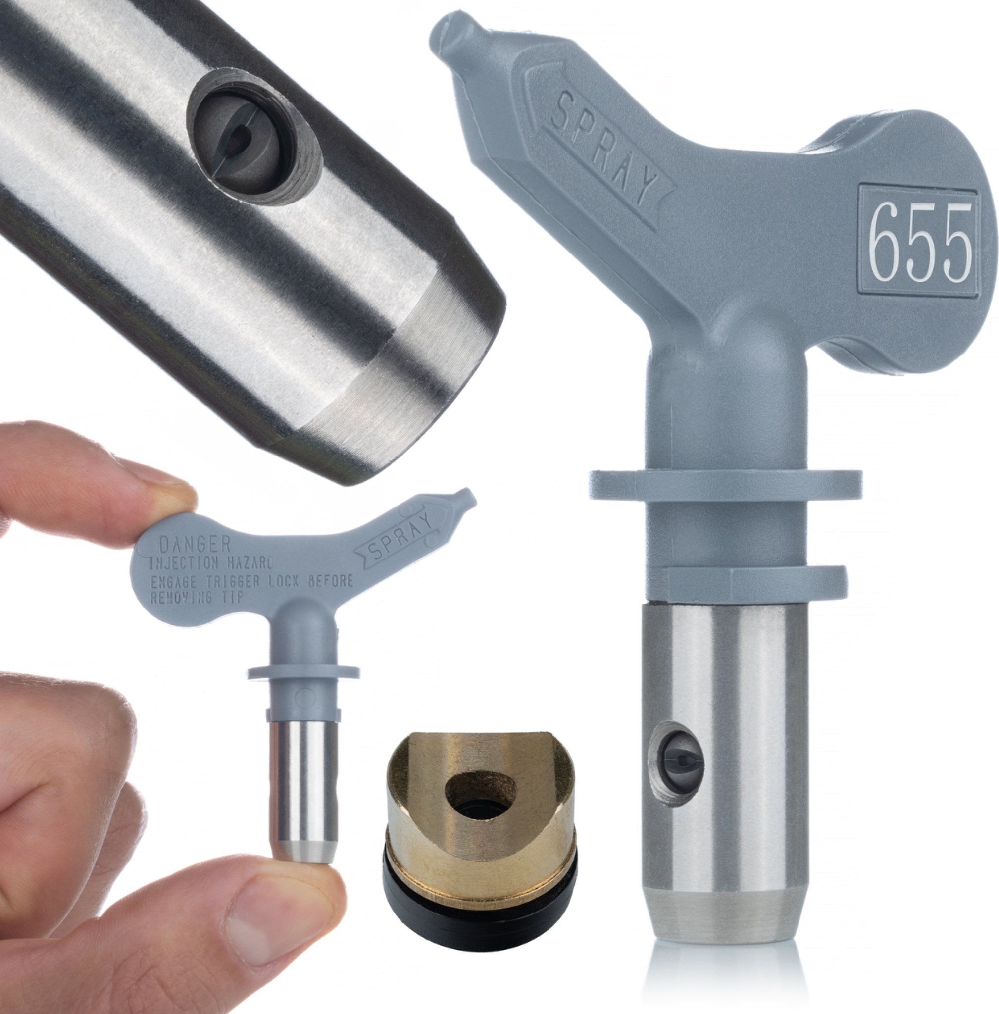 Rosfix UltraHeavy 655 Graue Farbdüse für Hochdruck-Spritzgeräte