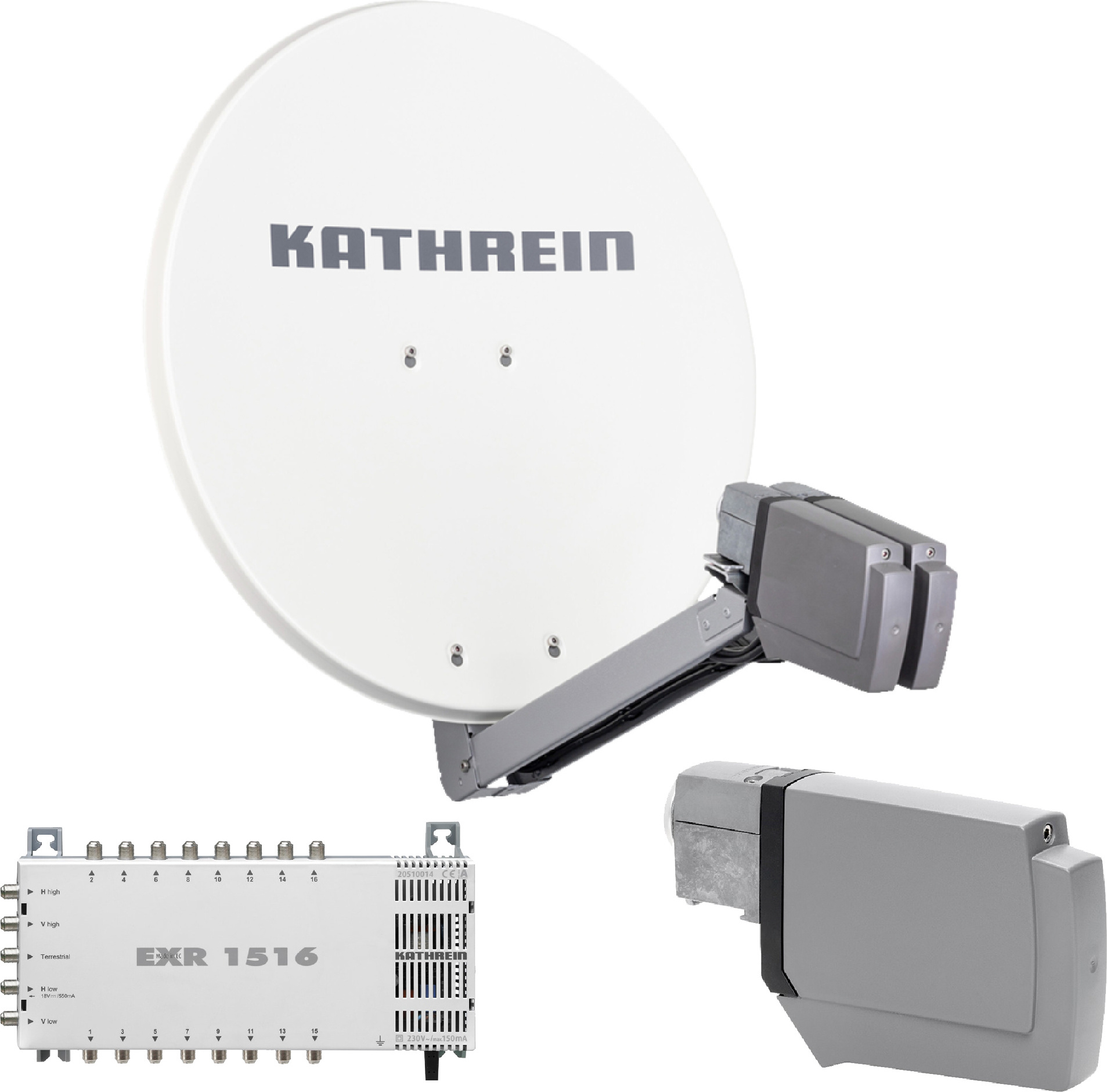Kathrein CAS 80 Sat-Antenne weiß (we) - 16 Teilnehmer 13686-028
