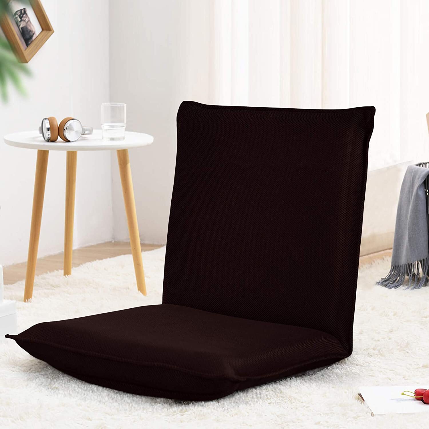 Sedia Da Pavimento Regolabile - Schienale 6 Posizioni, Pieghevole, Leggera (2,5 Kg) Per Meditazione, Lettura O Gaming