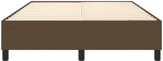 OEM Boxspring-Bett - 140x200 cm - Zweizimmerbett - Dunkelbraunes Stoff - Lattenrost inklusive - Moderne Schlafzimmer Einrichtung 2026