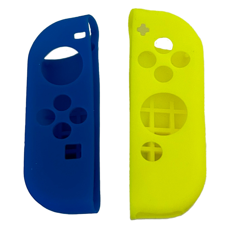ForEverKids.de Silikon Hülle Joy Con Drittanbieter Switch / OLED Nintendo NEU Blau/Gelb