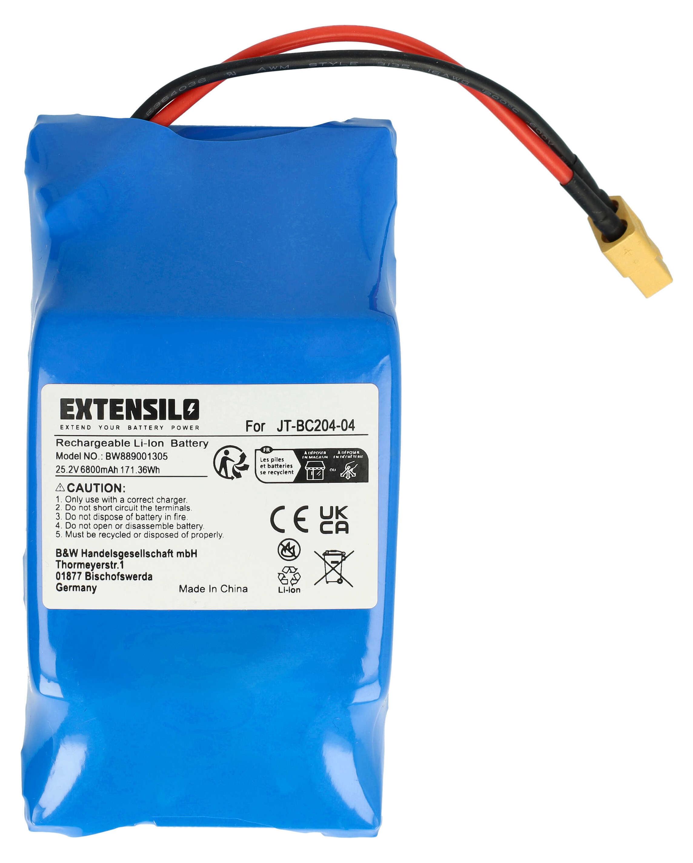 vhbw EXTENSILO Akku Ersatz für Elitop 0702AS-HCY für E-Scooter, Hoverboard (6800 mAh, 25,2 V, Li-Ion) 180495329-2