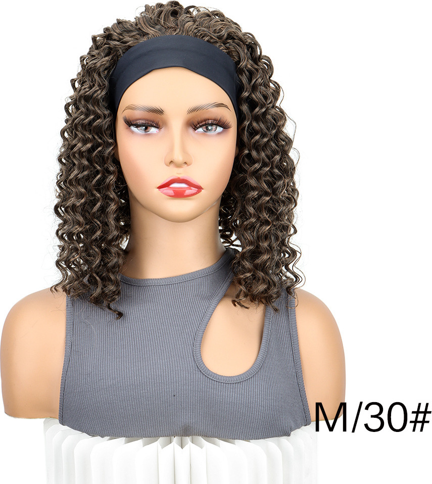 INF Lockiger Haartopper mit Haarnetz Braun 377294