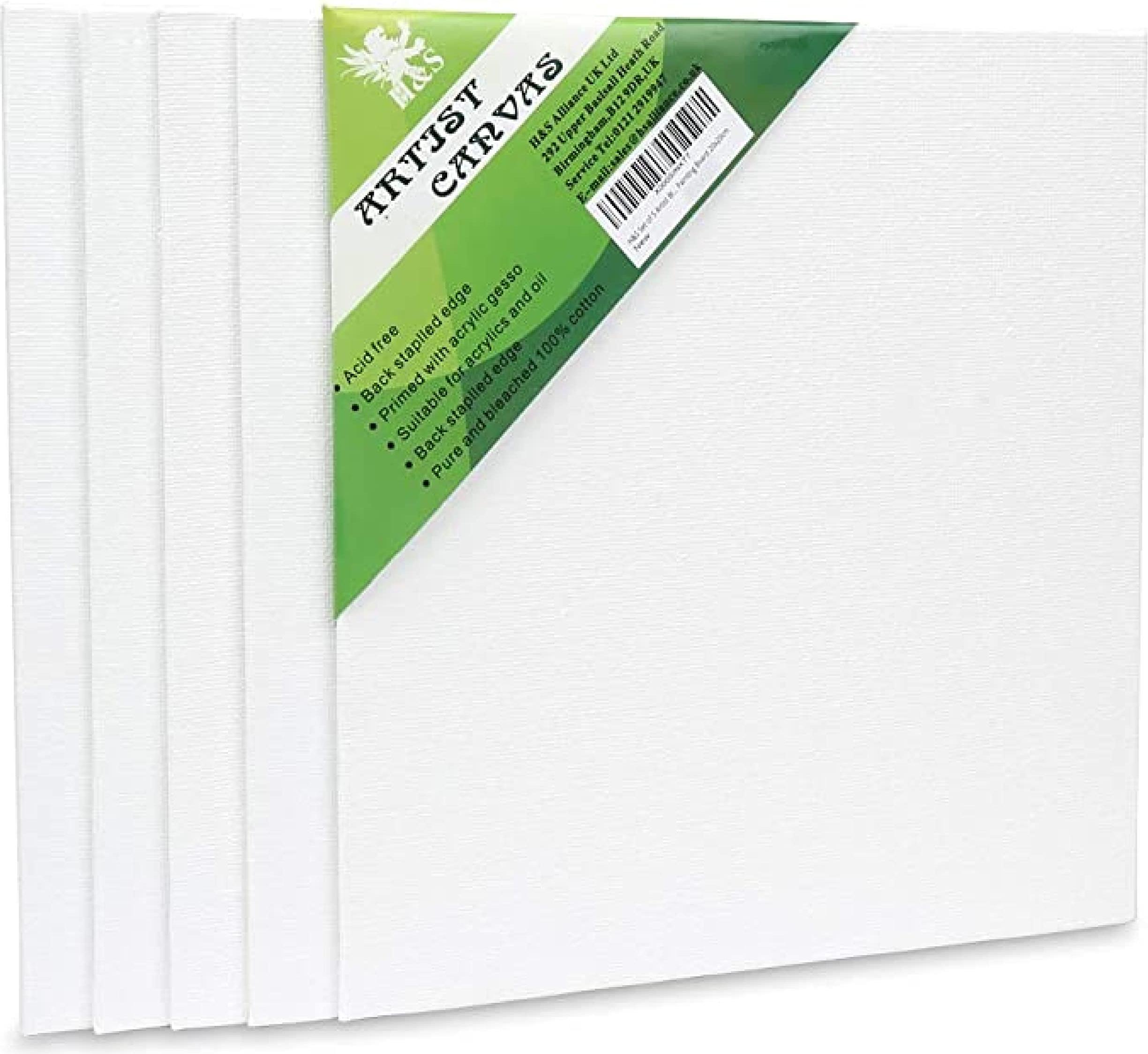 Edge All Media Künstlerleinwand – 3 Stück, 3,8 X 20,3 Cm, Baumwolle, Dreifach Grundiert – Für Öl, Acryl & Mehr