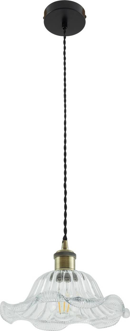 Lindby Pendelleuchte Ludowika, transparent, Glas, Ø25cm, E27 10034030