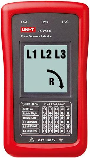Phasenrotationstester und Motordrehzahlanzeige UNI-T UT261A