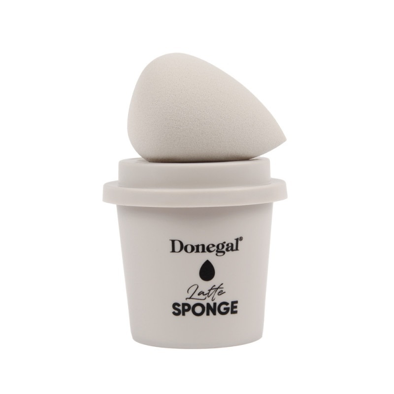 Donegal Latte Nuancen Make-up Schwamm mit Etui - 2 Stück