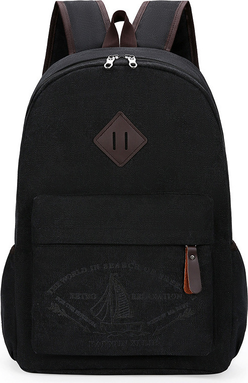 INF Canvas-Rucksack für den alltäglichen Gebrauch Schwarz 316501