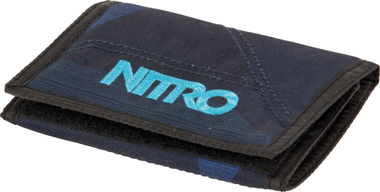 NITRO Geldbeutel Stoffbörse mit Klarsichtfach Buskartenfach Fotofach Klettverschlussbörse WALLET FRAGMENTS BLUE 1131-878000 1945 FRAGMENTS BLUE