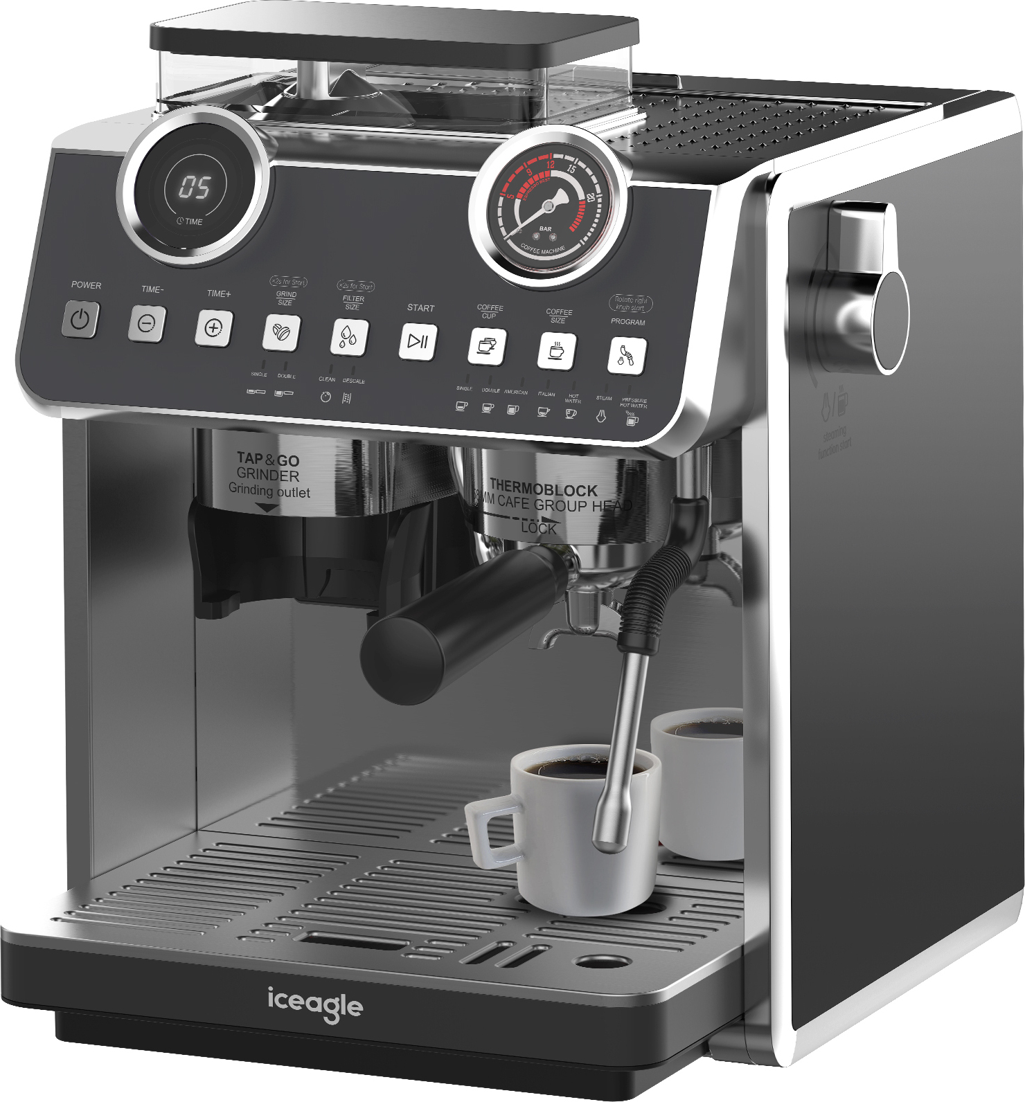 Espresso kávovar s mlynčekom EM653 S mlynčekom