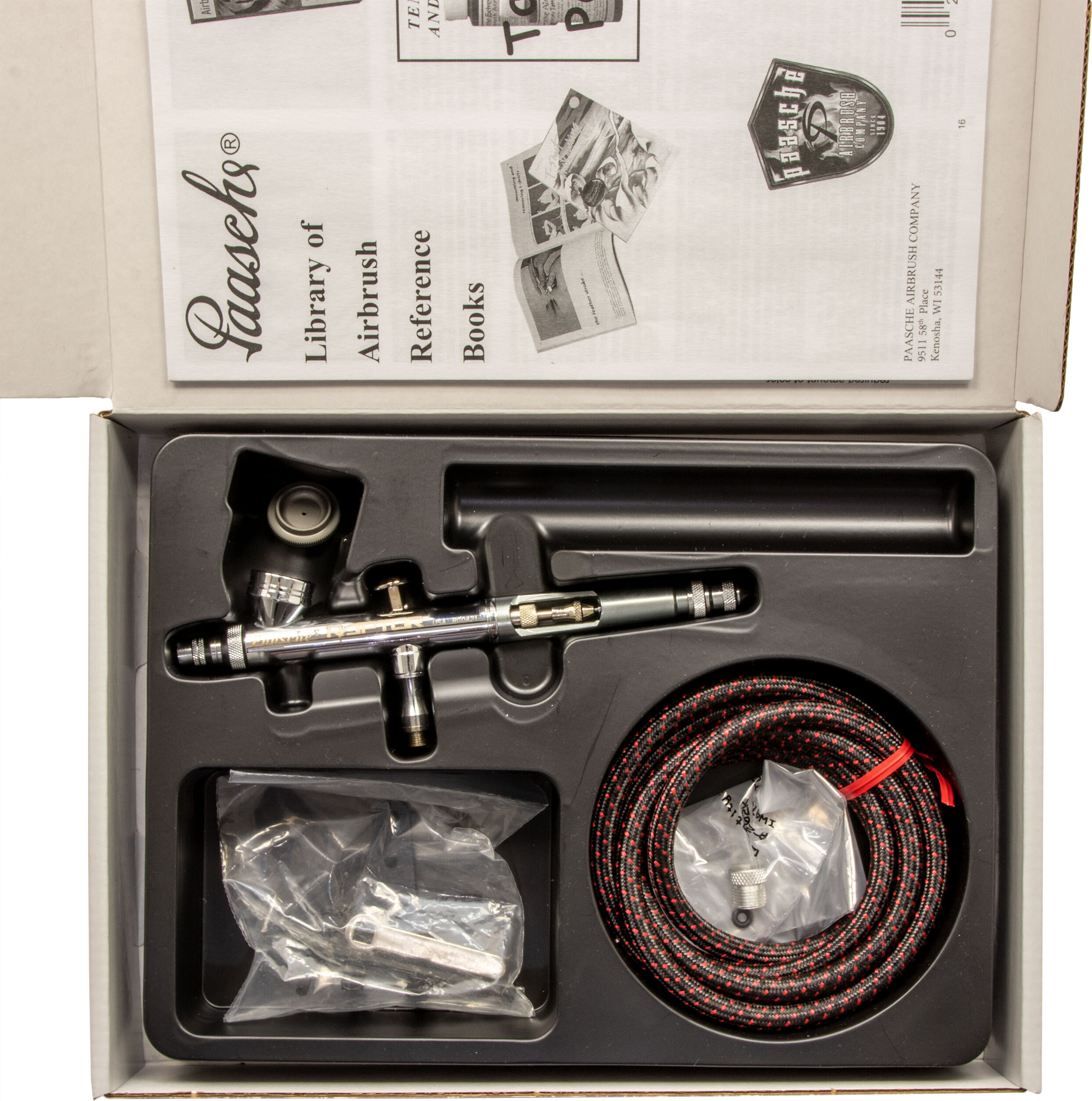 Paasche Airbrush Company Airbrush Set Pistole Raptor RG-1S Paasche Airbrushpistole Airbrush Pistole 3003-RG-1S