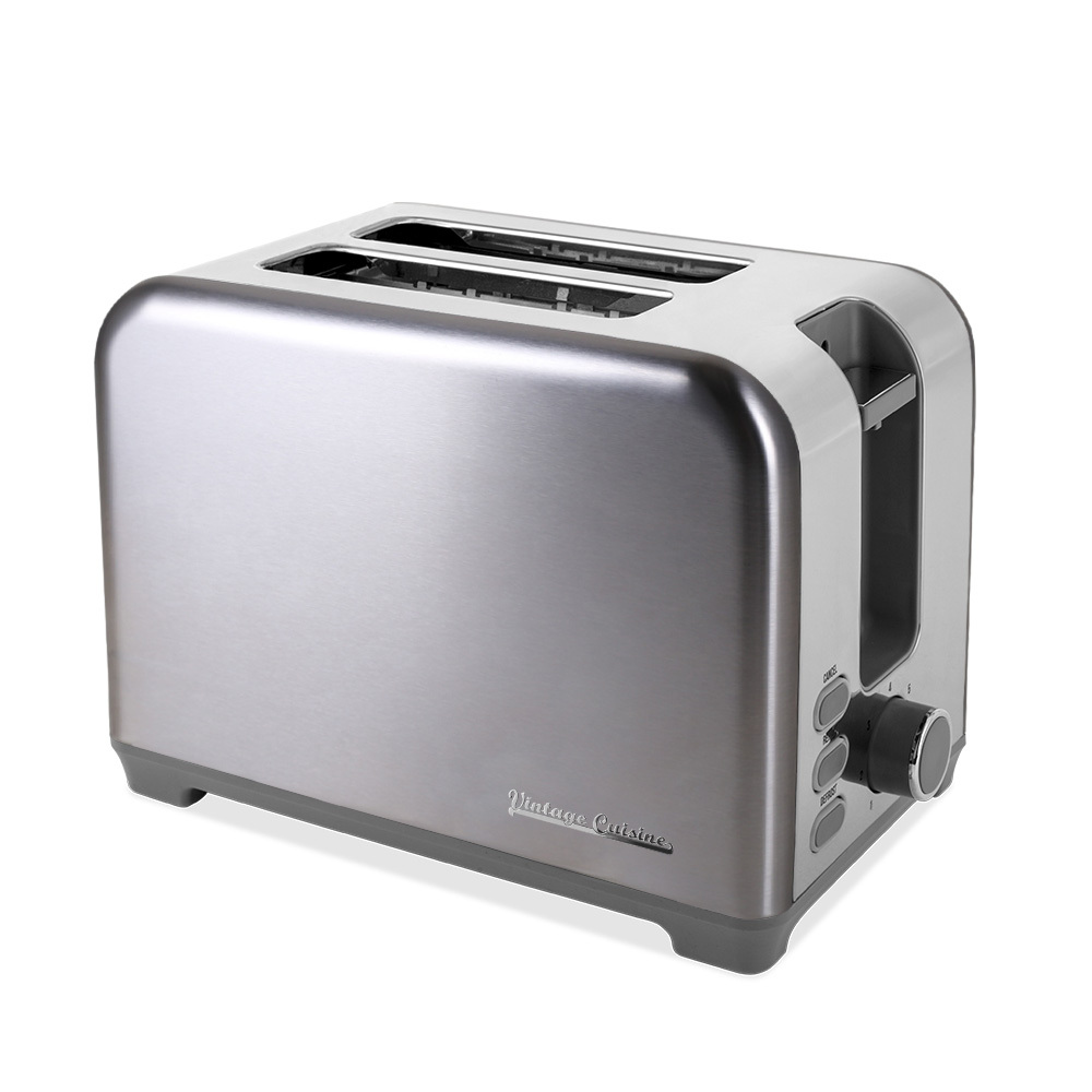 Toaster mit 2 Schlitzen Vintage Cuisine Silber Retro-Toaster Vintage Cuisine