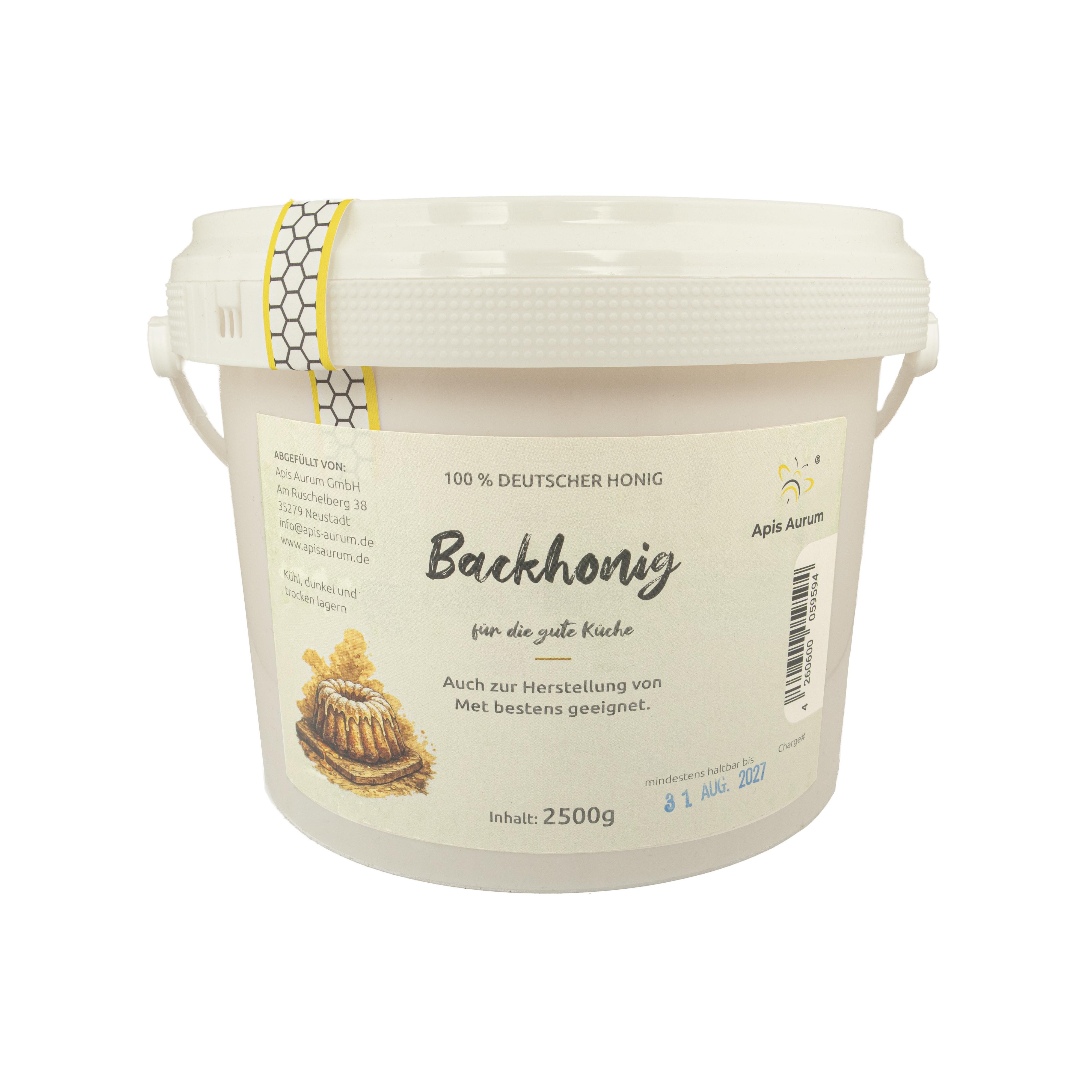 Apis Aurum GmbH Backhonig aus deutscher Imkerei - Honig im 2,5kg-Honigeimer