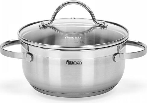 Fissman Luminosa Edelstahl Kochtopf mit Glasdeckel - Ø18cm, Induktionsgeeignet Fissman Luminosa Edelstahl Kochtopf mit Glasdeckel - Ø18cm, Induktionsgeeignet